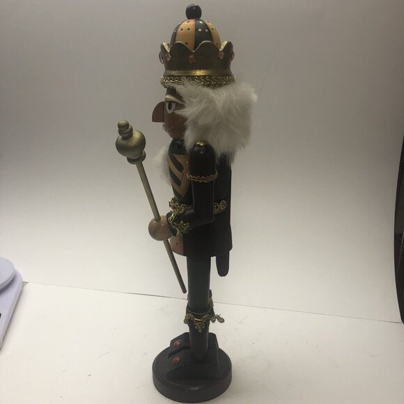 Wooden Traditional King Nutcracker 15" Holiday Decor Christmas - Picture 4 of 8